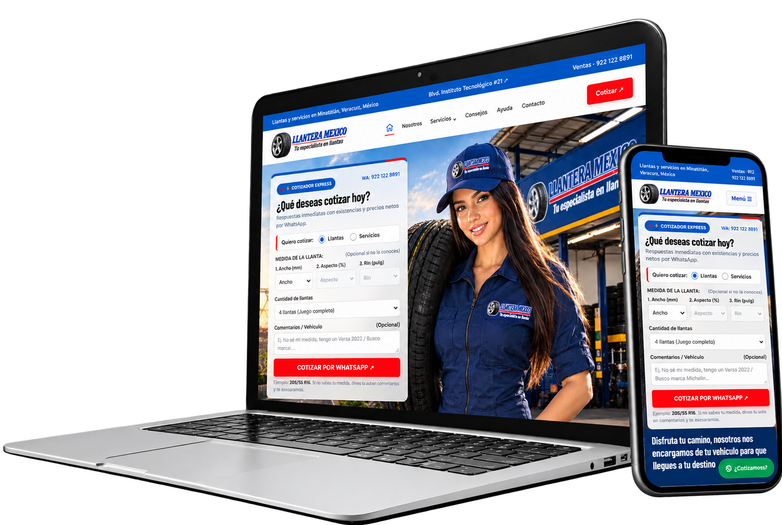 Sitio web de Llantera México