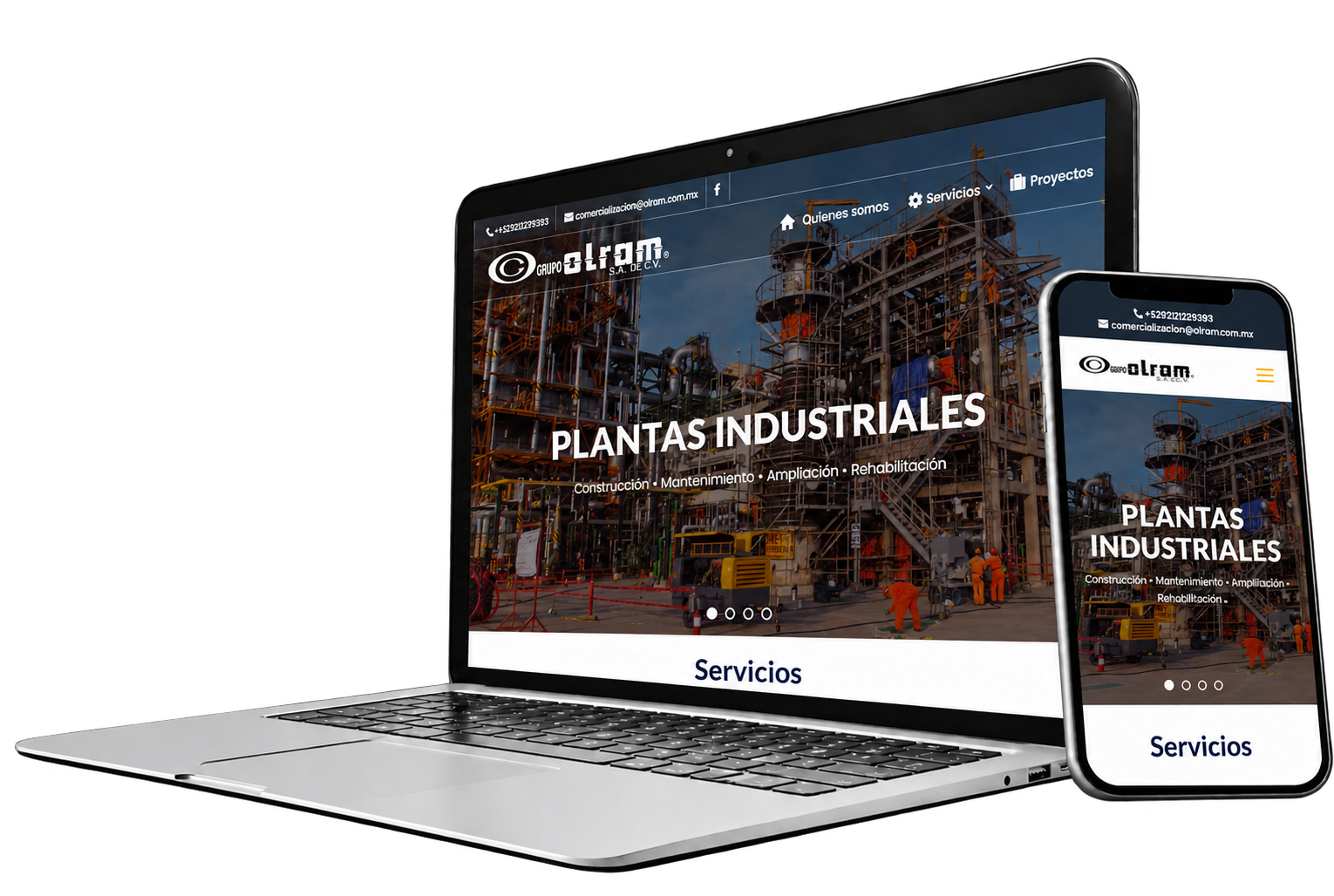 Sitio web de Grupo OLRAM, S.A. de C.V.