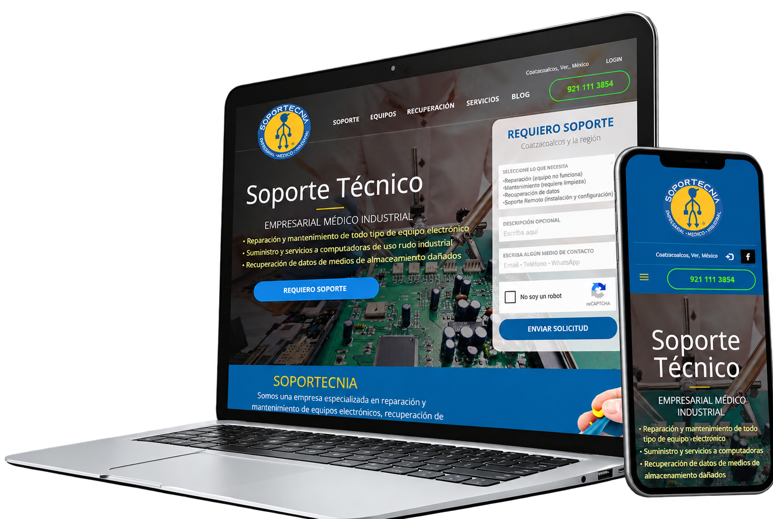 Sitio web de Soportecnia