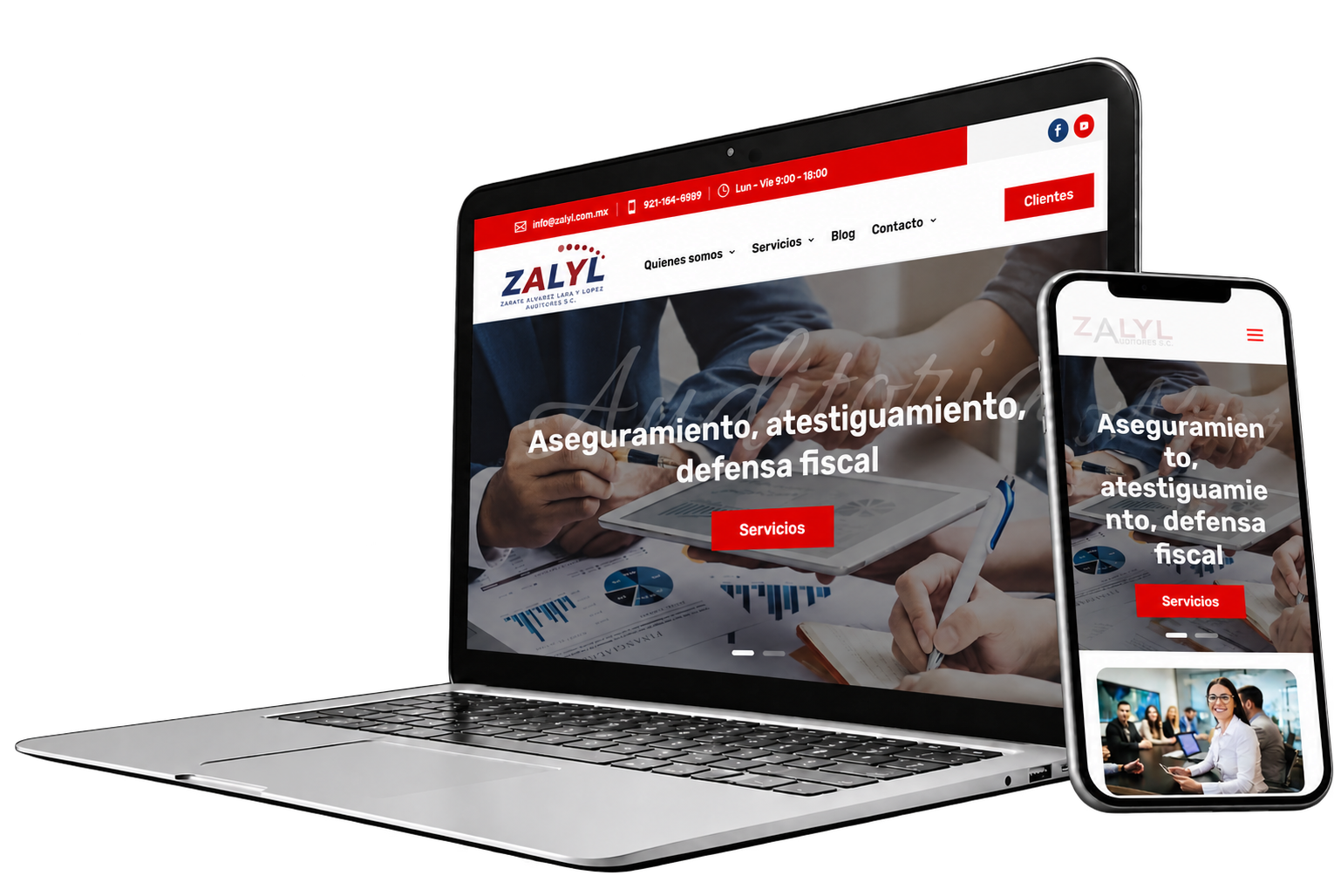 Sitio web de Corporativo ZALYL Auditores, S.C. / CAASC Contadores